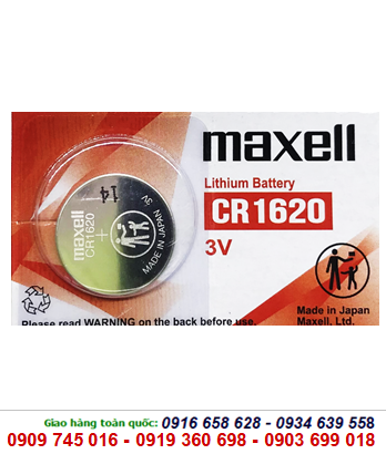 Maxell CR1620 - Pin 3v lithium Maxell CR1620 chính hãng Made in Japan